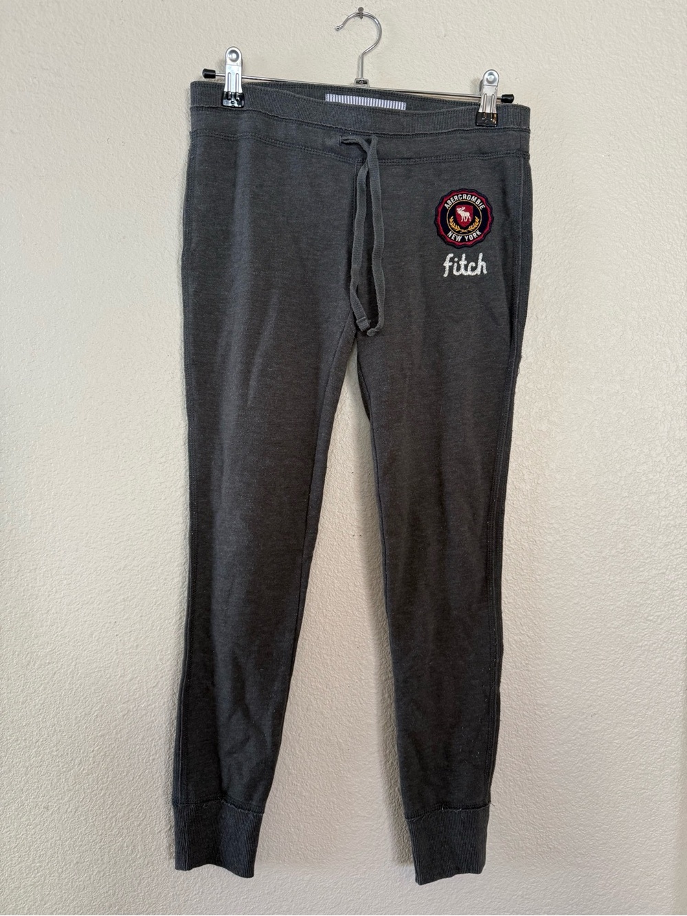 Abercrombie & Fitch Kids Dark Charcoal Logo Joggers